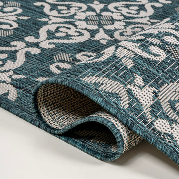 Amora Traditional Mediterranean Tile Design Indoor/Outdoor Area Rug